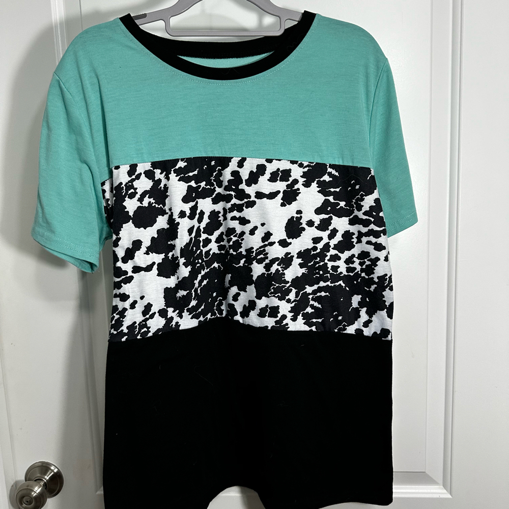 Colorblock Leopard Print with Mint Green Size XL